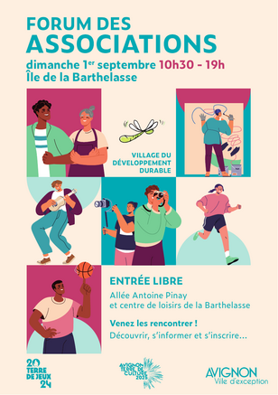 Affiche forum des Associations 2024 à Avignon